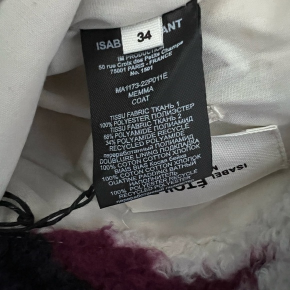 ISABEL MARANT ETOILE Memma Reversible Jacket in Ecru Size 34 New - Picture 6 of 11